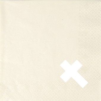 paper napkins punched cross pearl effect Ivory
