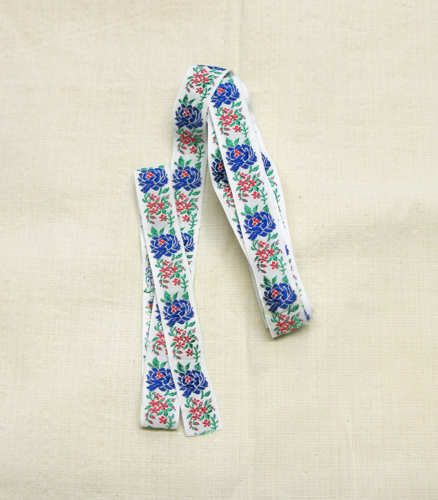 (No. 2) 1 meter fabric ribbon, embroidered