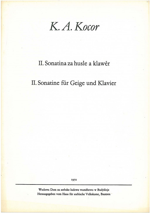 II. Sonatine für Geige und Klavier (L)