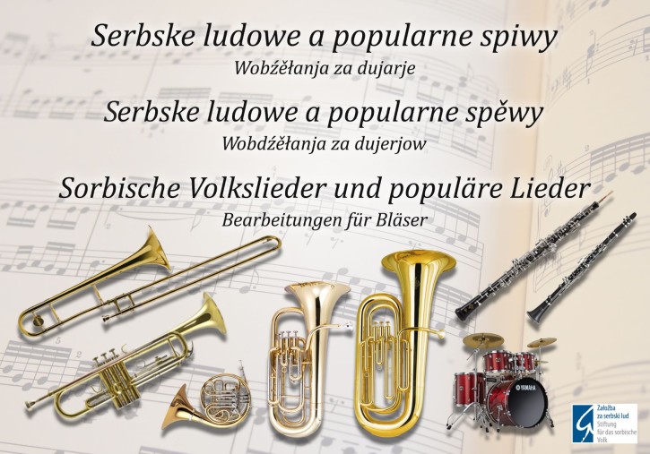 Sorbische Volkslieder und populäre Lieder für Bläser - 14 Lieder