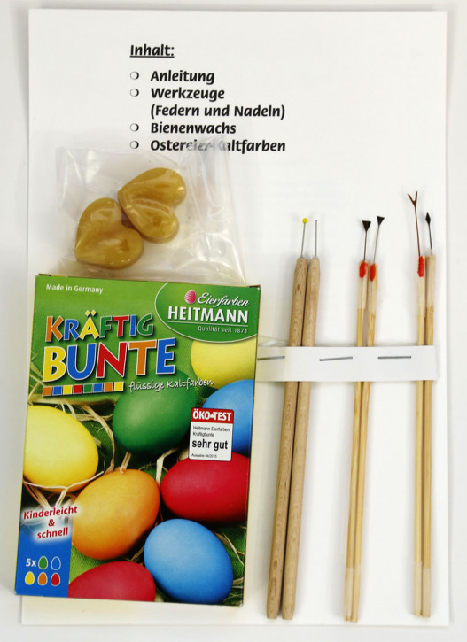 Set for decorating Sorbian Easter eggs in wax technique