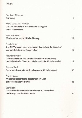 (A) Die Sorben/ Wenden in Deutschland und nationale Minderheiten in Europa