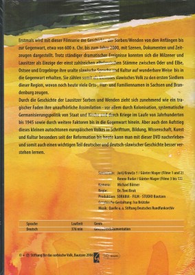 DVD Die Geschichte der Sorben - vom 7. Jahrhundert bis zur Gegenwart