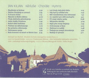 CD Jan Kilian. Kěrluše. Choräle, Hymns